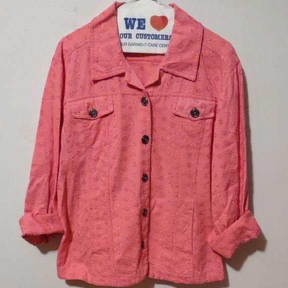 Westbound Jackets & Blazers - Westbound Pink Button-Up Jacket